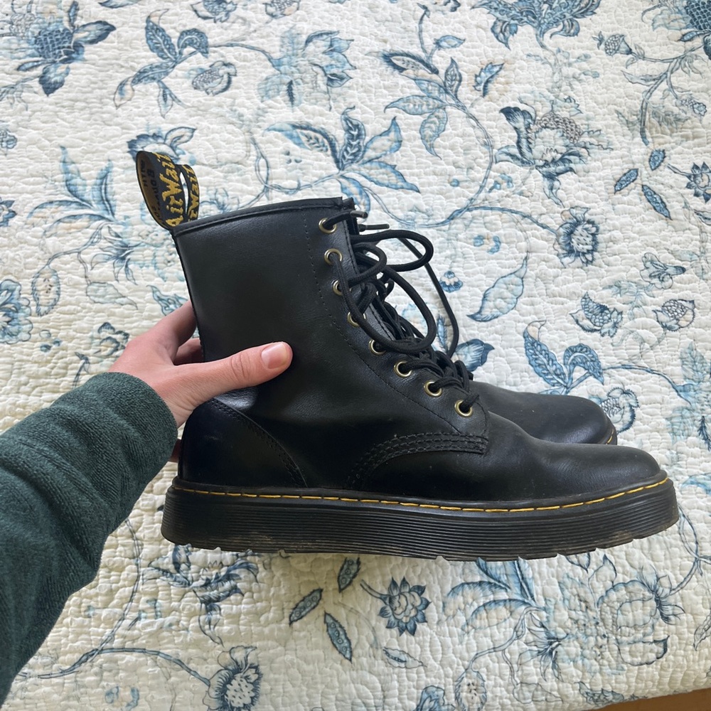 Dr. Martens Black Leather Combat Boots